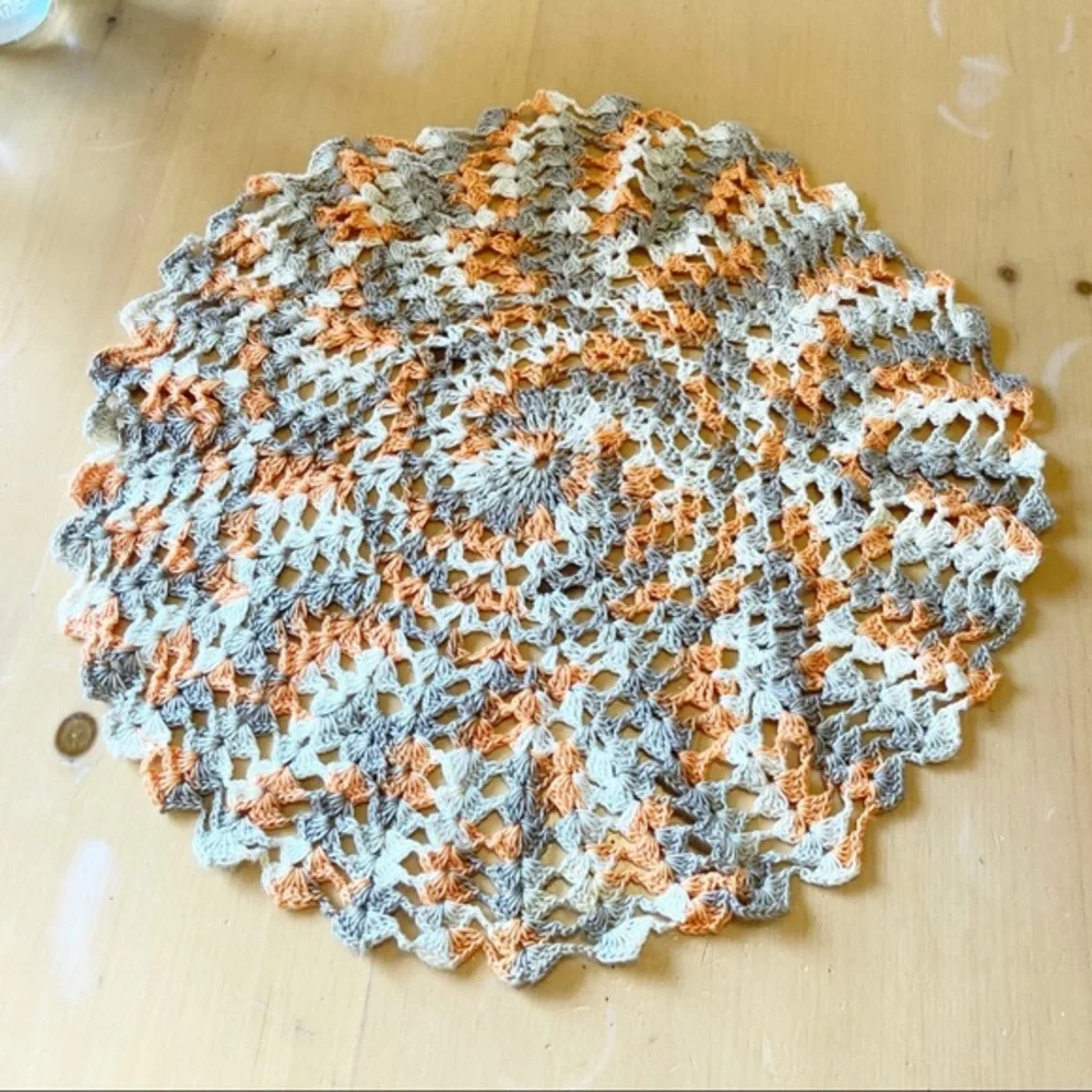 Large Vintage Hand Crocheted Lace Doily